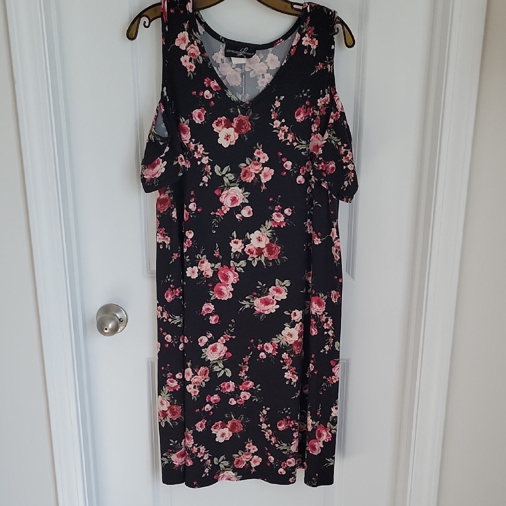 Floral Cold Shoulder Dress
